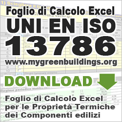Foglio di calcolo excel trasmittanza termica periodica