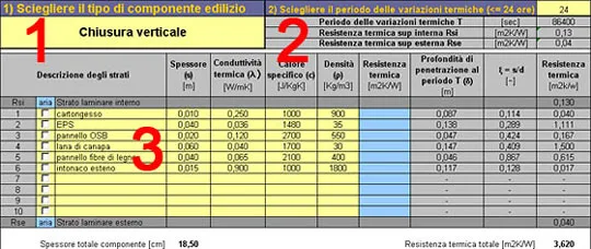 Scegli il componente edilizio
