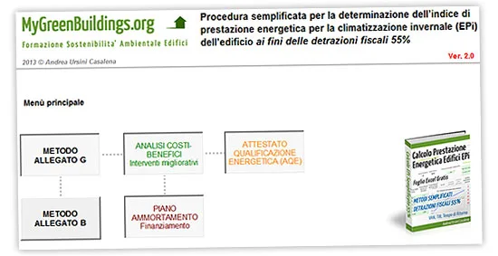 Calcolo fabbisogno energetico edifici con excel