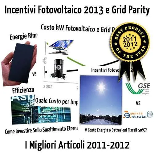 Convenienza Incentivi Fotovoltaico 2013 e Grid Parity: I Migliori Articoli 2011-2012 di MyGreenBuildings Convenienza Incentivi Fotovoltaico 2013 e Grid Parity: I Migliori Articoli 2011-2012 di MyGreenBuildings