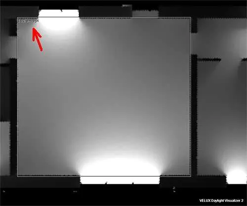 Calcolo fattore medio luce diurno Velux Daylight Visualizer