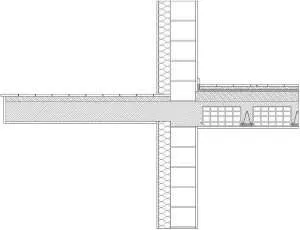 Sezione ponte termico balcone parete con Therm