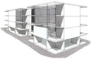 Edificio popolare realizzato con sistema triedro