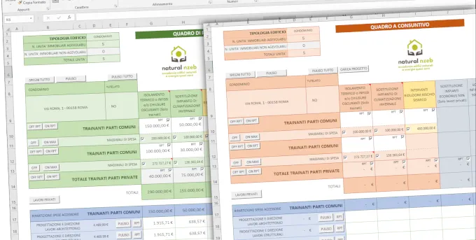 ReGreen110 software excel detrazioni fiscali
