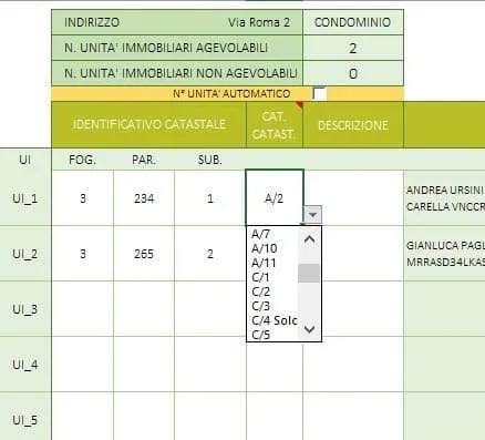 Categorie catastali ReGreen110