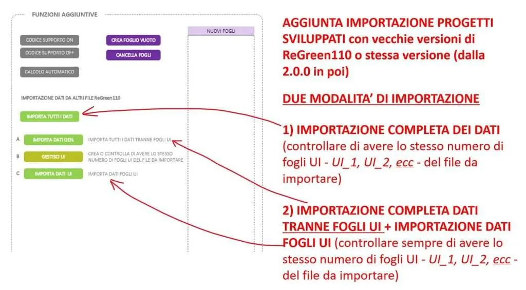 Importazione file ReGreen110