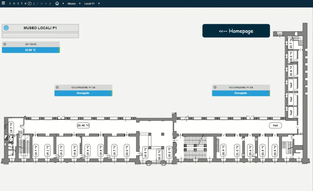 BACS monitoraggio temperature locali
