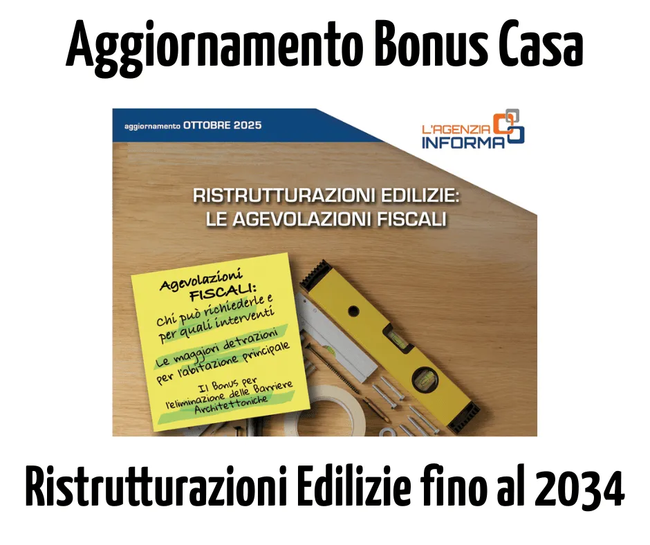 Aggiornamento bonus casa ristrutturazioni edilizie