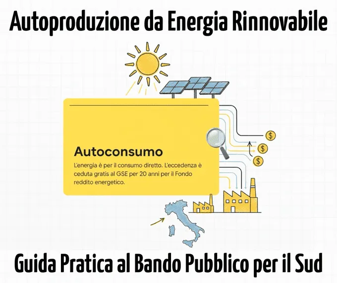 Avviso autoproduzione da energie rinnovabili al sud
